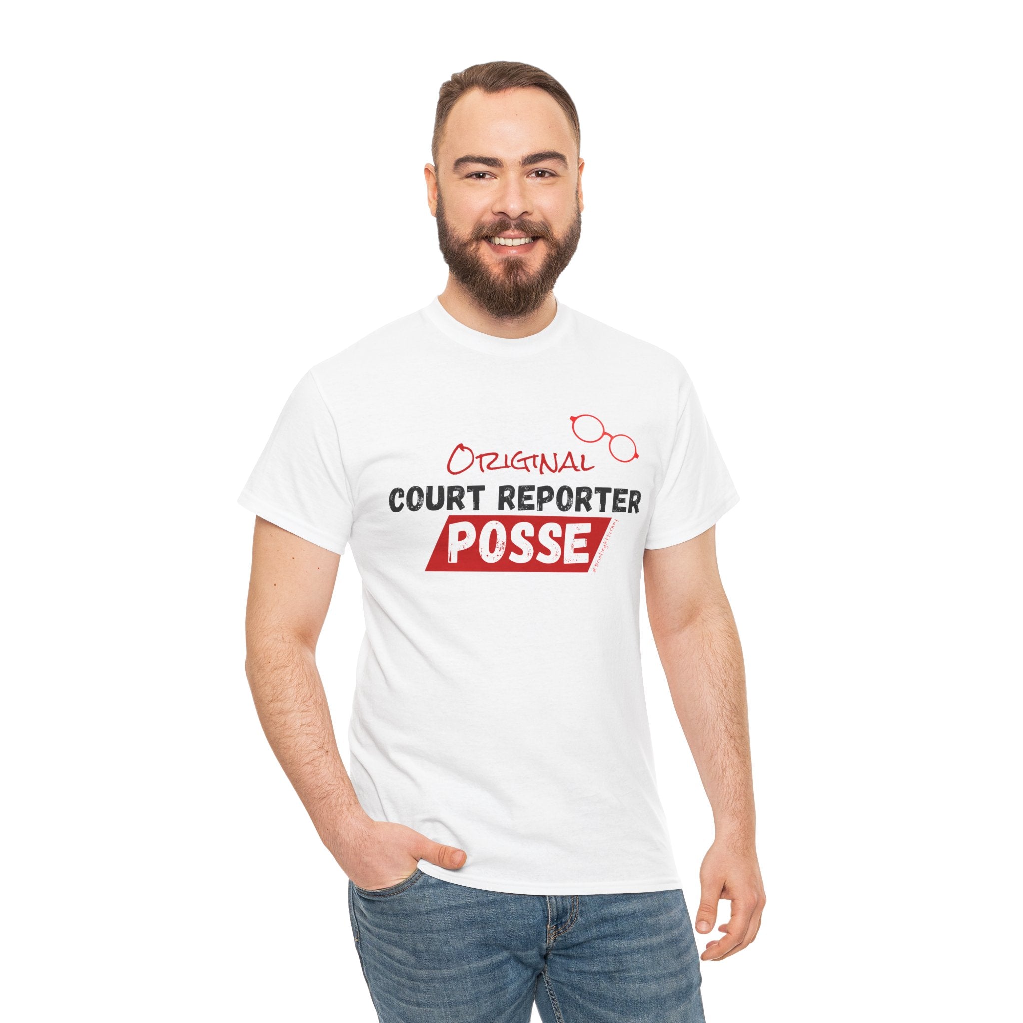 Briefing Attorney T-Shirt — "Original Court Reporter Posse" Graphic Shirt
