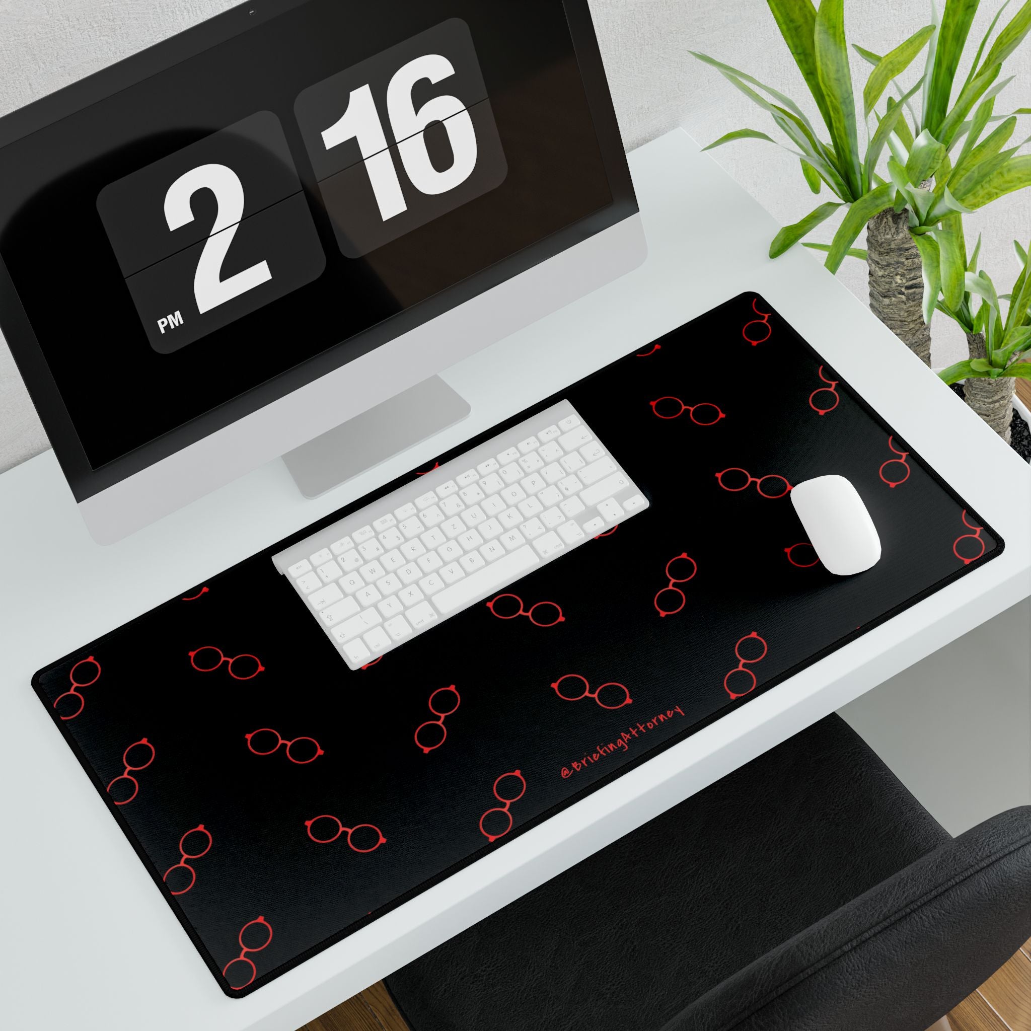 Briefing Attorney Desk Mat Black — Large Gaming/Office Mouse Pad