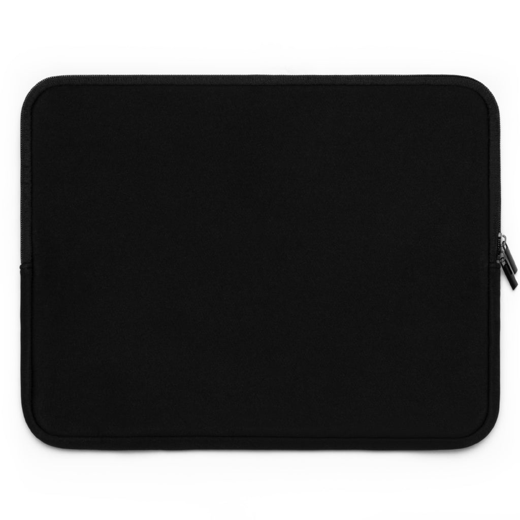 Red Round Glasses Laptop Sleeve — White