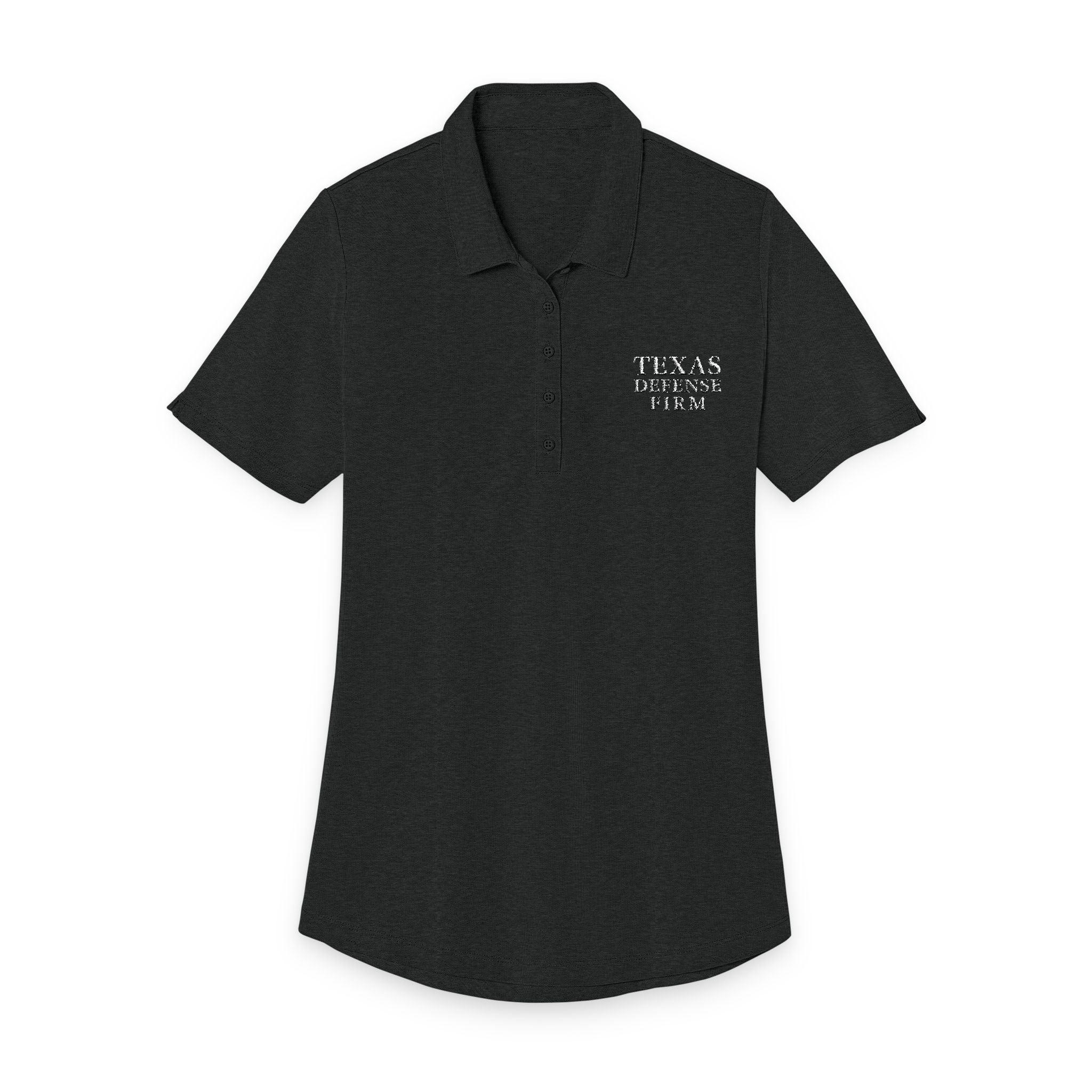 Texas Defense Firm Polo — Women's Casual Collared Shirt with Small Pocket Print