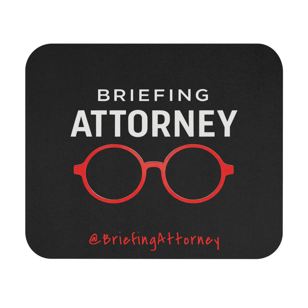 Briefing Attorney Mouse Pad — Black Background
