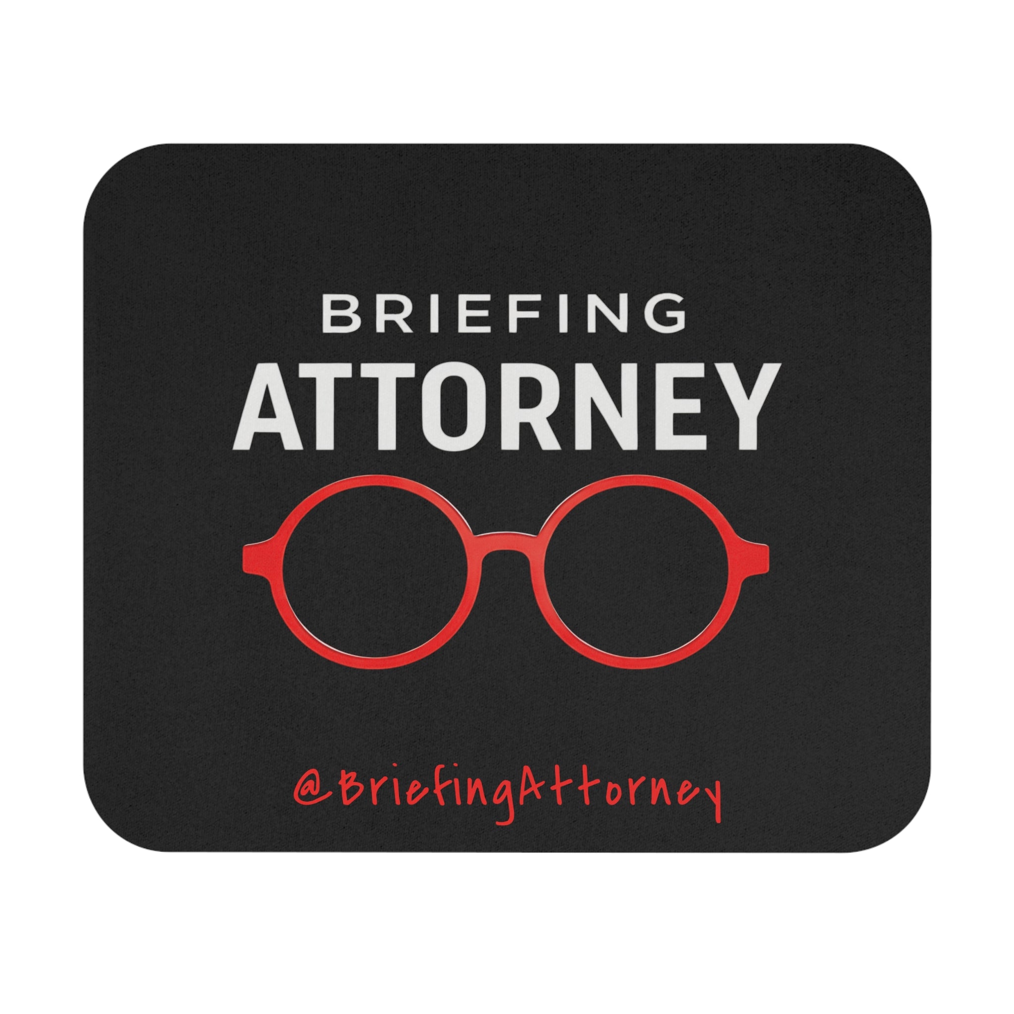 Briefing Attorney Mouse Pad — Black Background