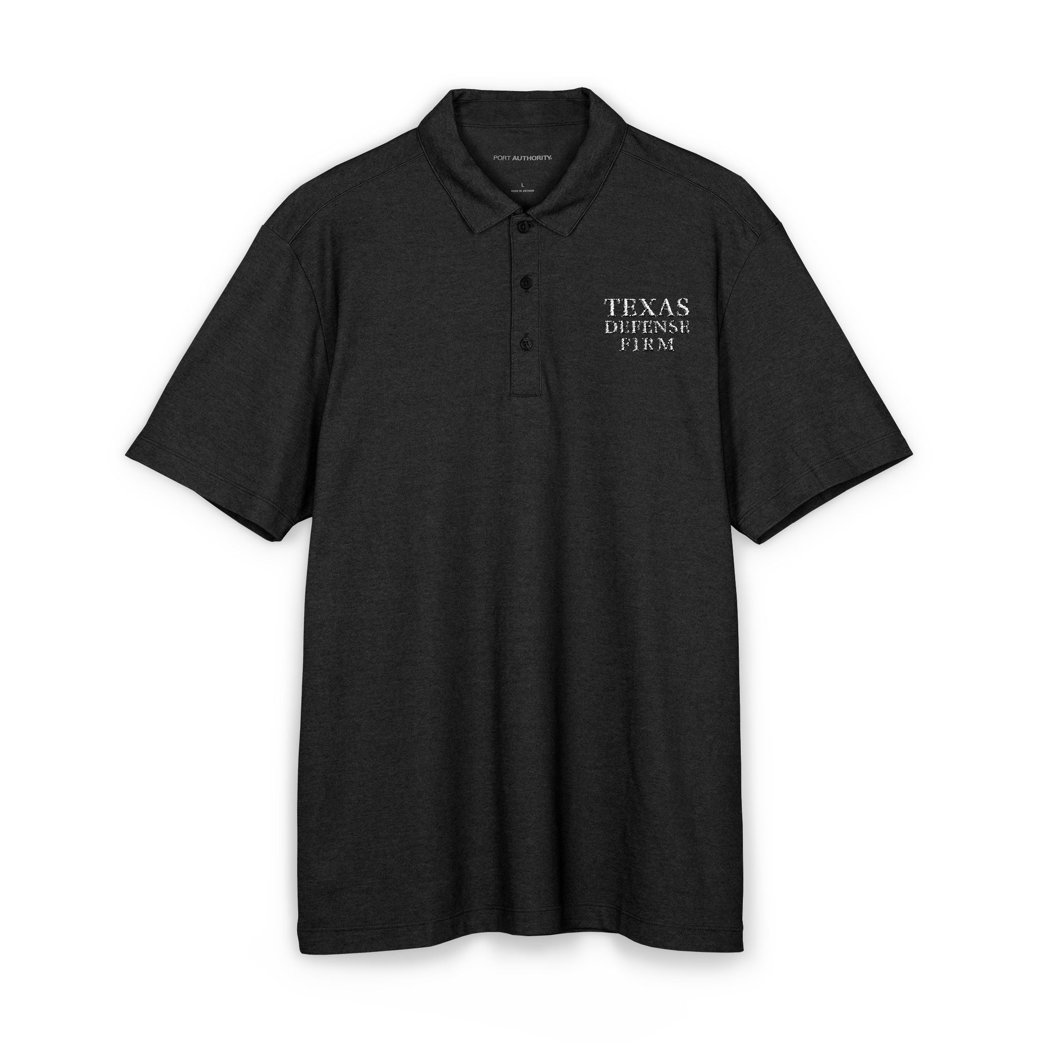 Texas Defense Firm Polo — Mens Polo with Chest Pocket Design