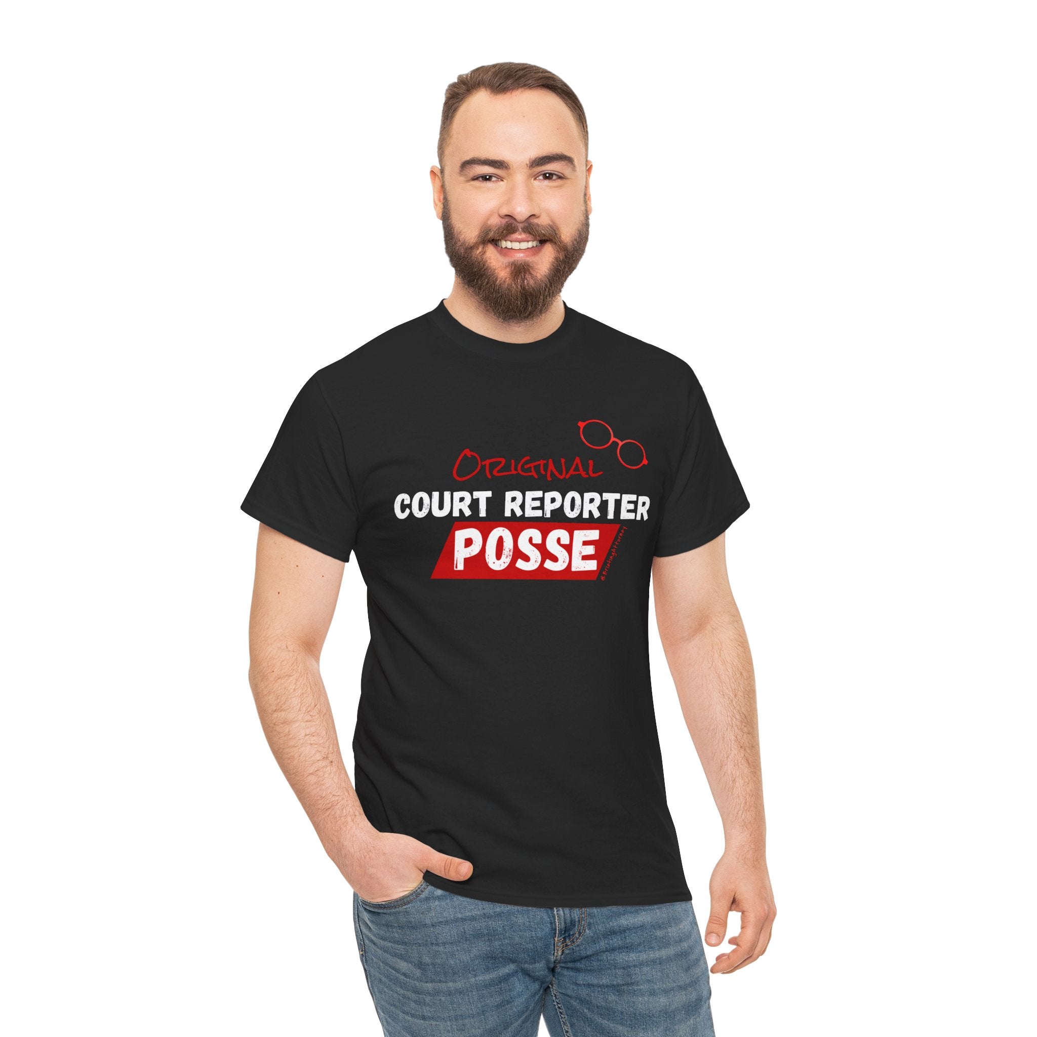 Briefing Attorney T-Shirt — "Original Court Reporter Posse" Graphic Shirt