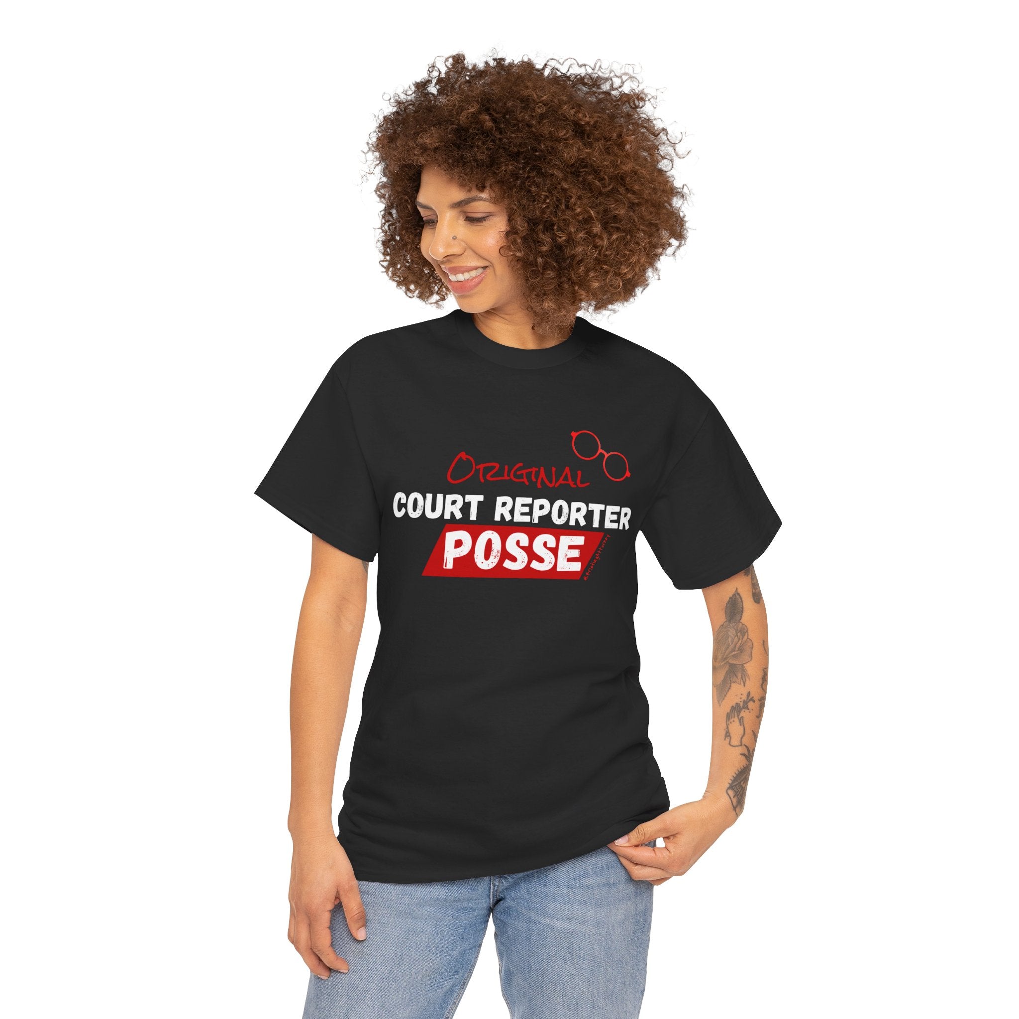 Briefing Attorney T-Shirt — "Original Court Reporter Posse" Graphic Shirt