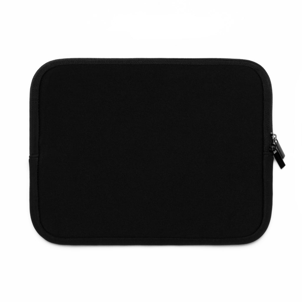 Red Round Glasses Laptop Sleeve — White