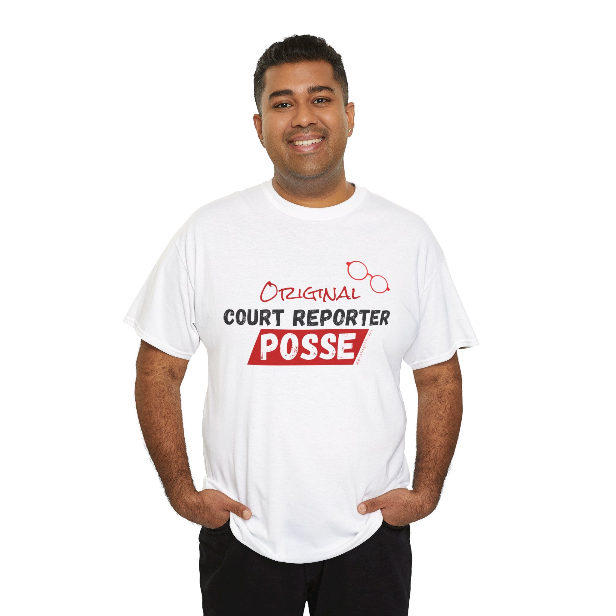 Briefing Attorney T-Shirt — "Original Court Reporter Posse" Graphic Shirt
