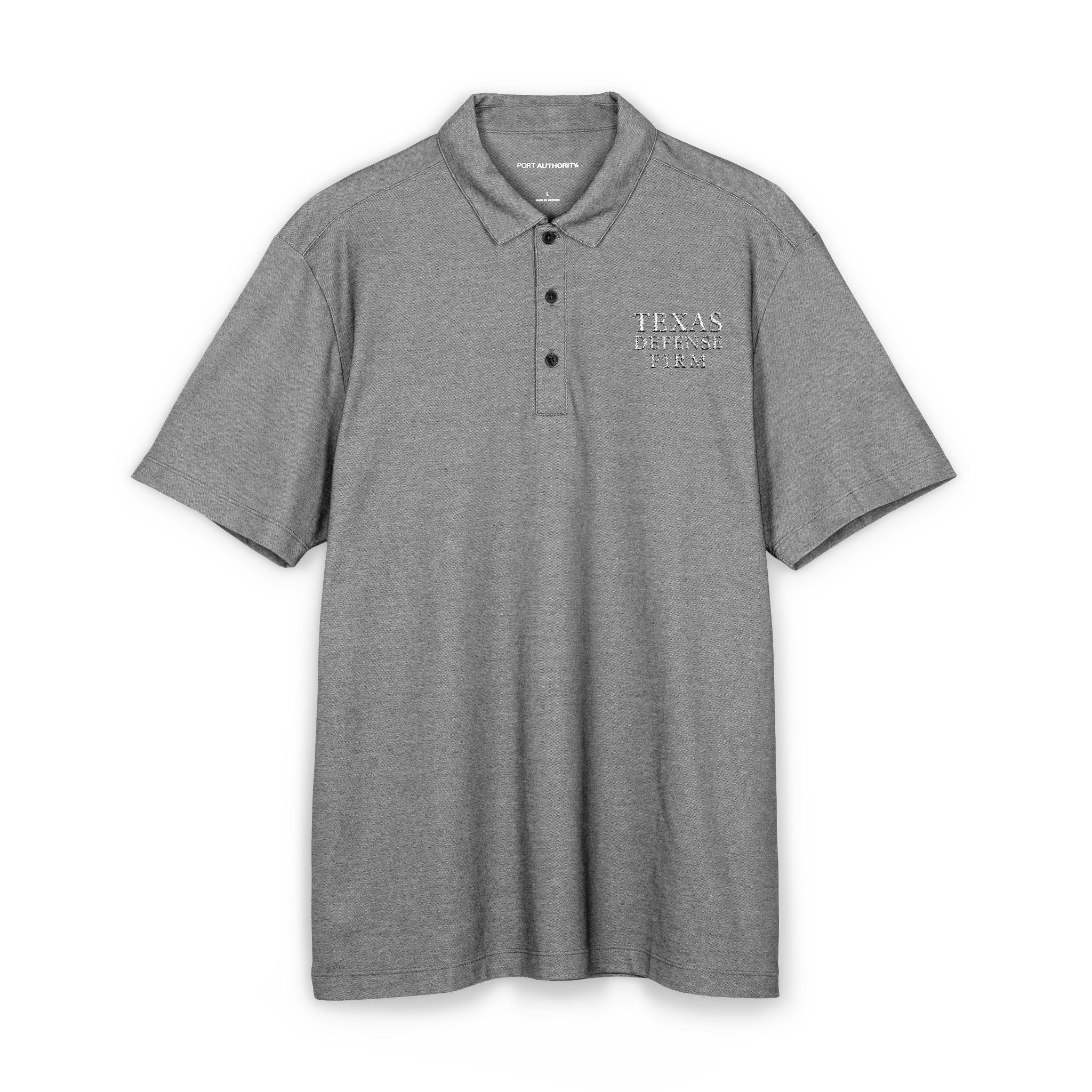 Texas Defense Firm Polo — Mens Polo with Chest Pocket Design