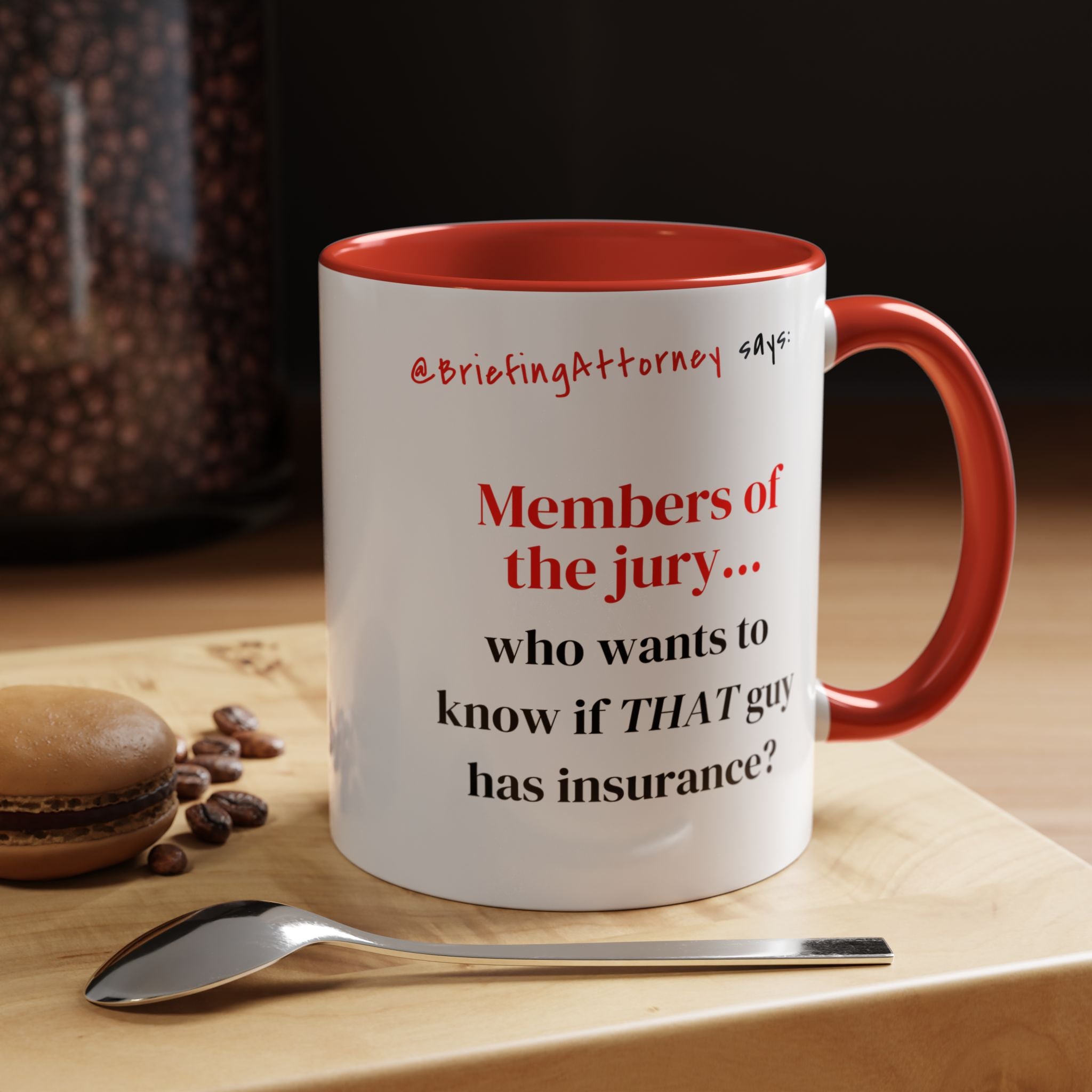 Briefing Attorney Coffee Mug — "Members of the Jury..."