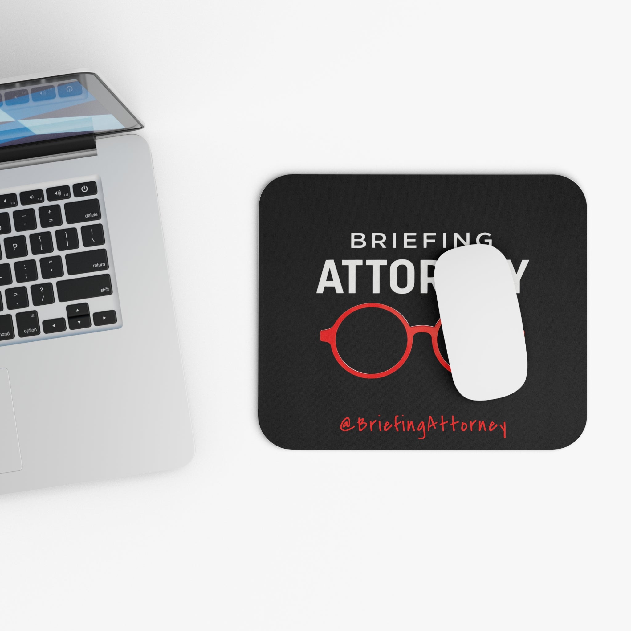 Briefing Attorney Mouse Pad — Black Background