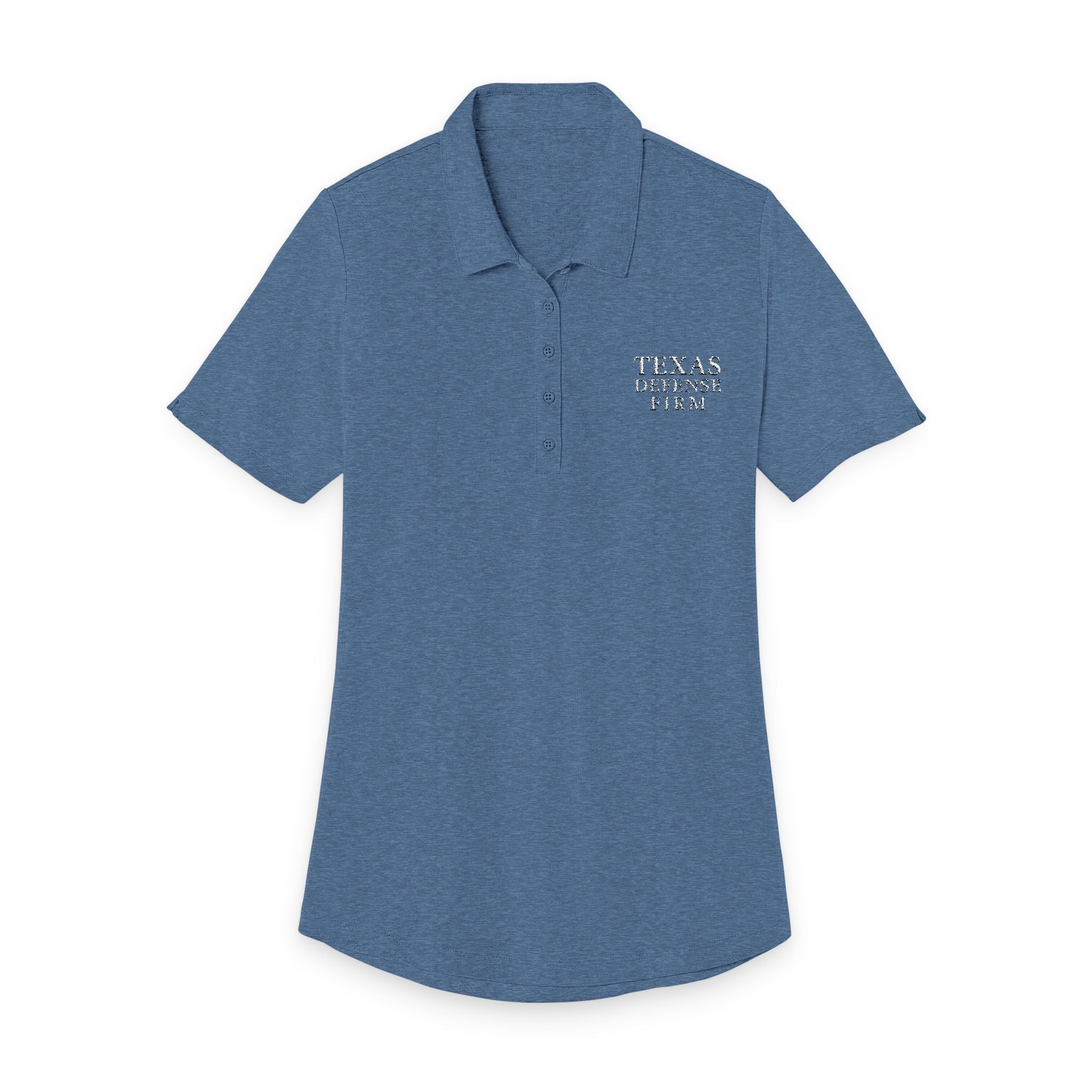 Texas Defense Firm Polo — Women's Casual Collared Shirt with Small Pocket Print
