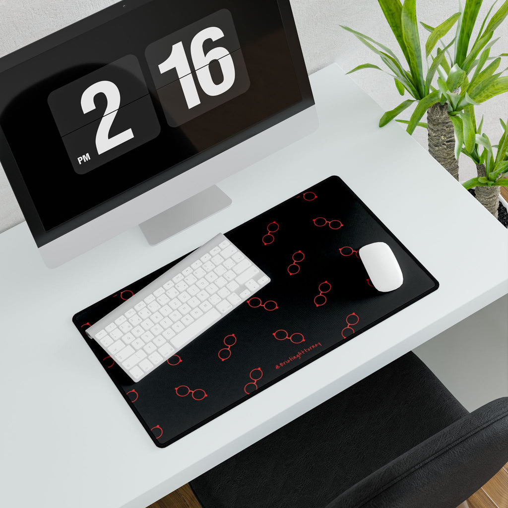 Briefing Attorney Desk Mat Black — Large Gaming/Office Mouse Pad