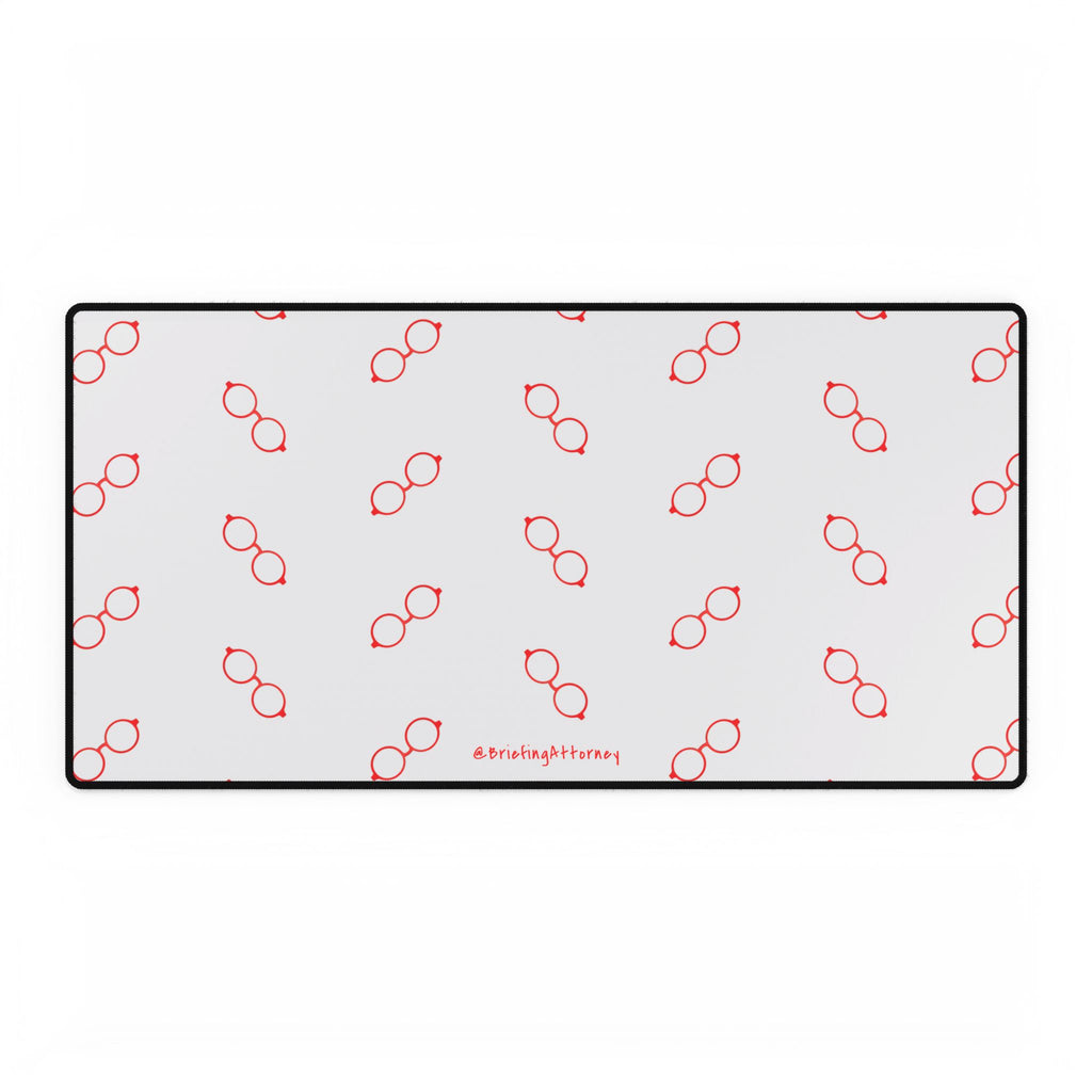 Briefing Attorney Desk Mat White — Large Gaming/Office Mouse Pad