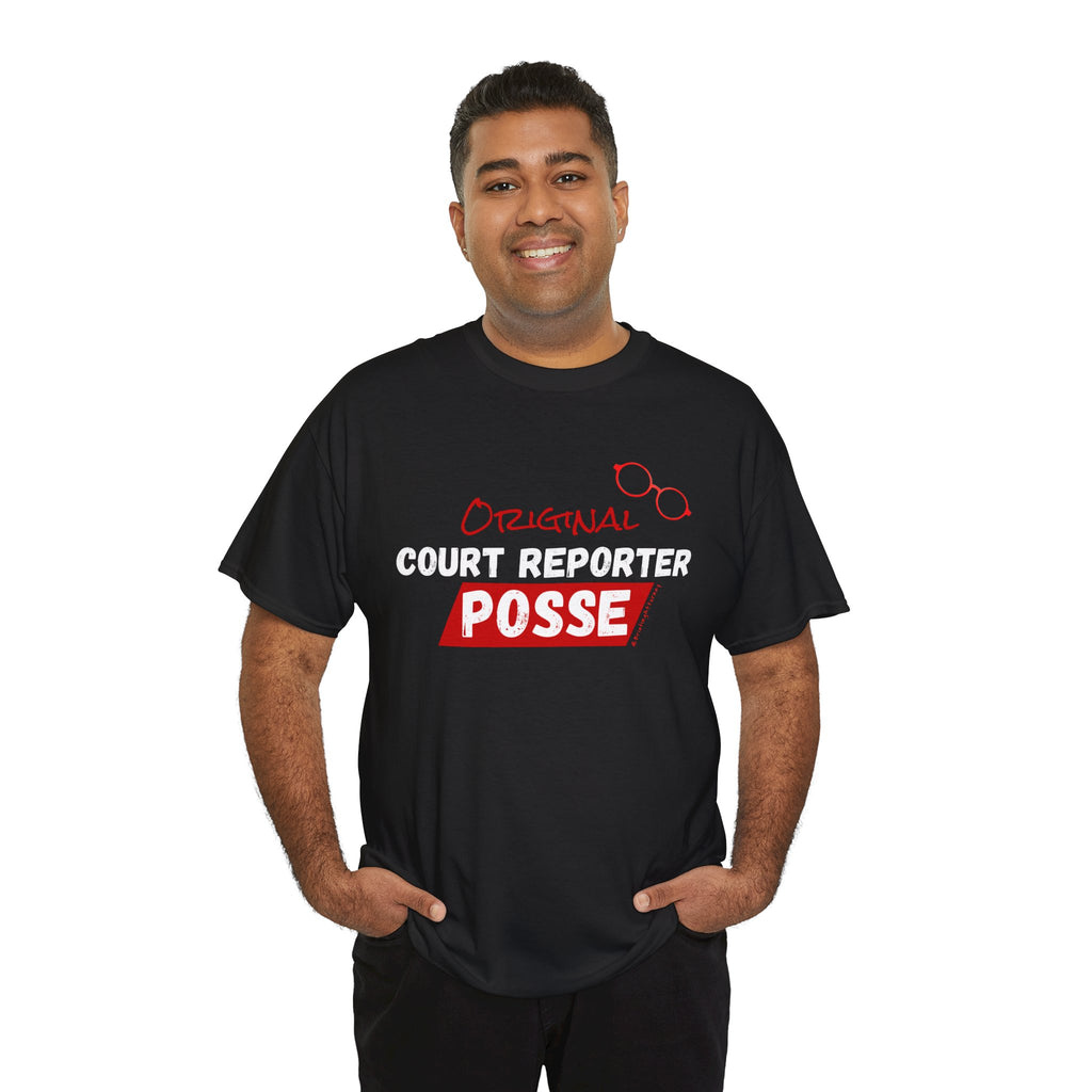 Briefing Attorney T-Shirt — "Original Court Reporter Posse" Graphic Shirt