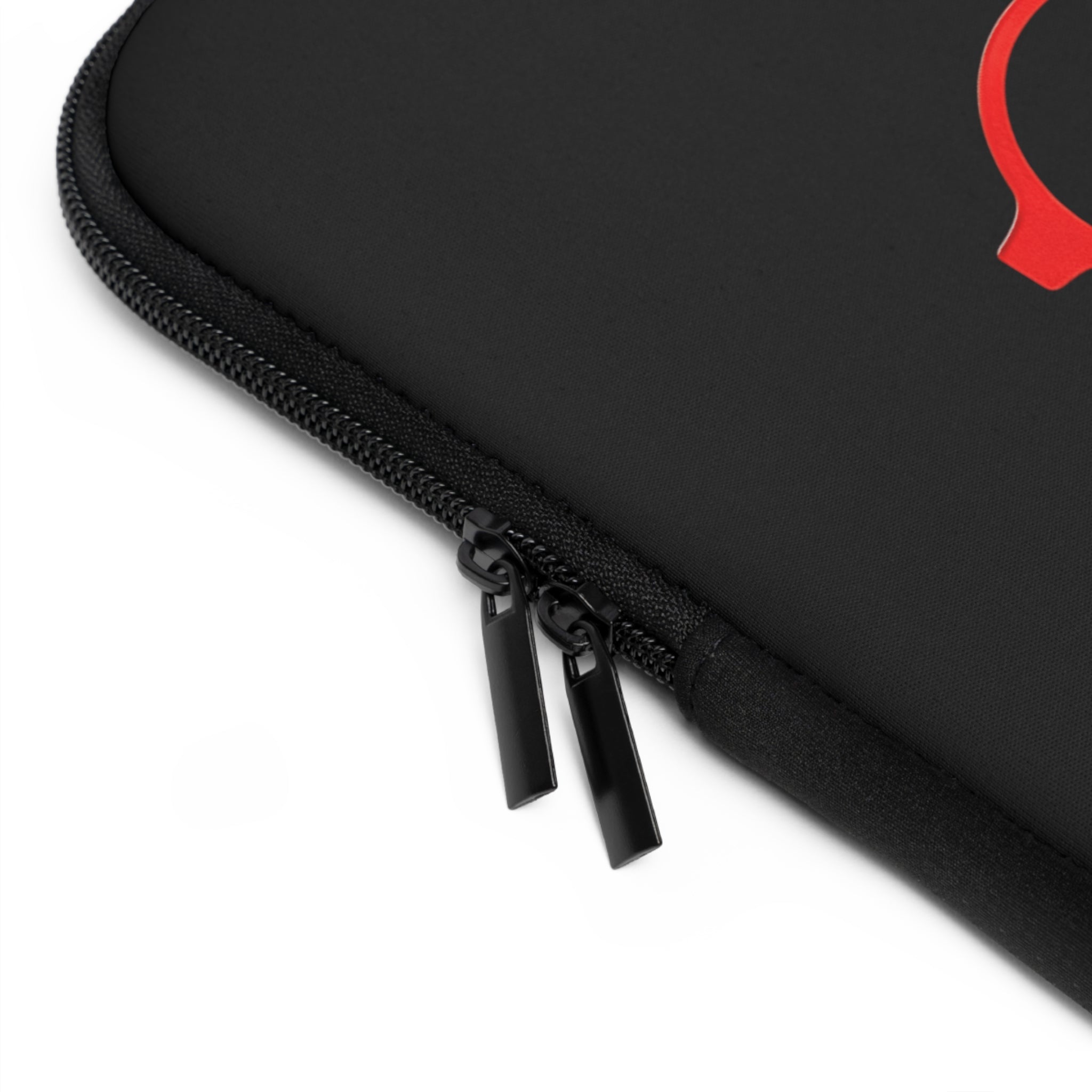 Red Round Glasses Laptop Sleeve - Black