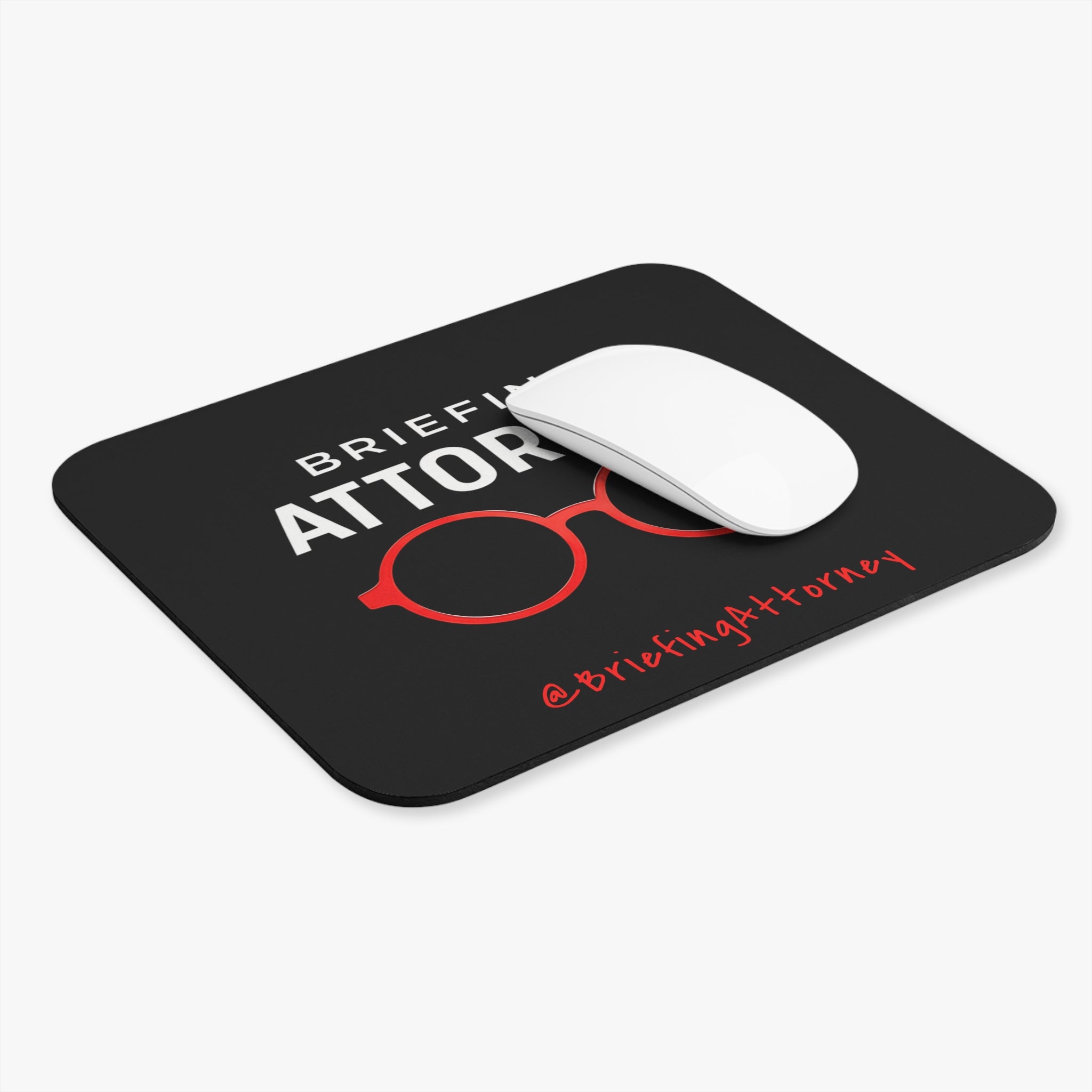 Briefing Attorney Mouse Pad — Black Background
