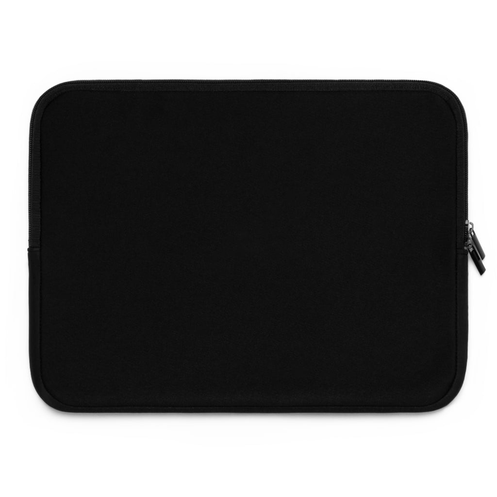 Red Round Glasses Laptop Sleeve — White