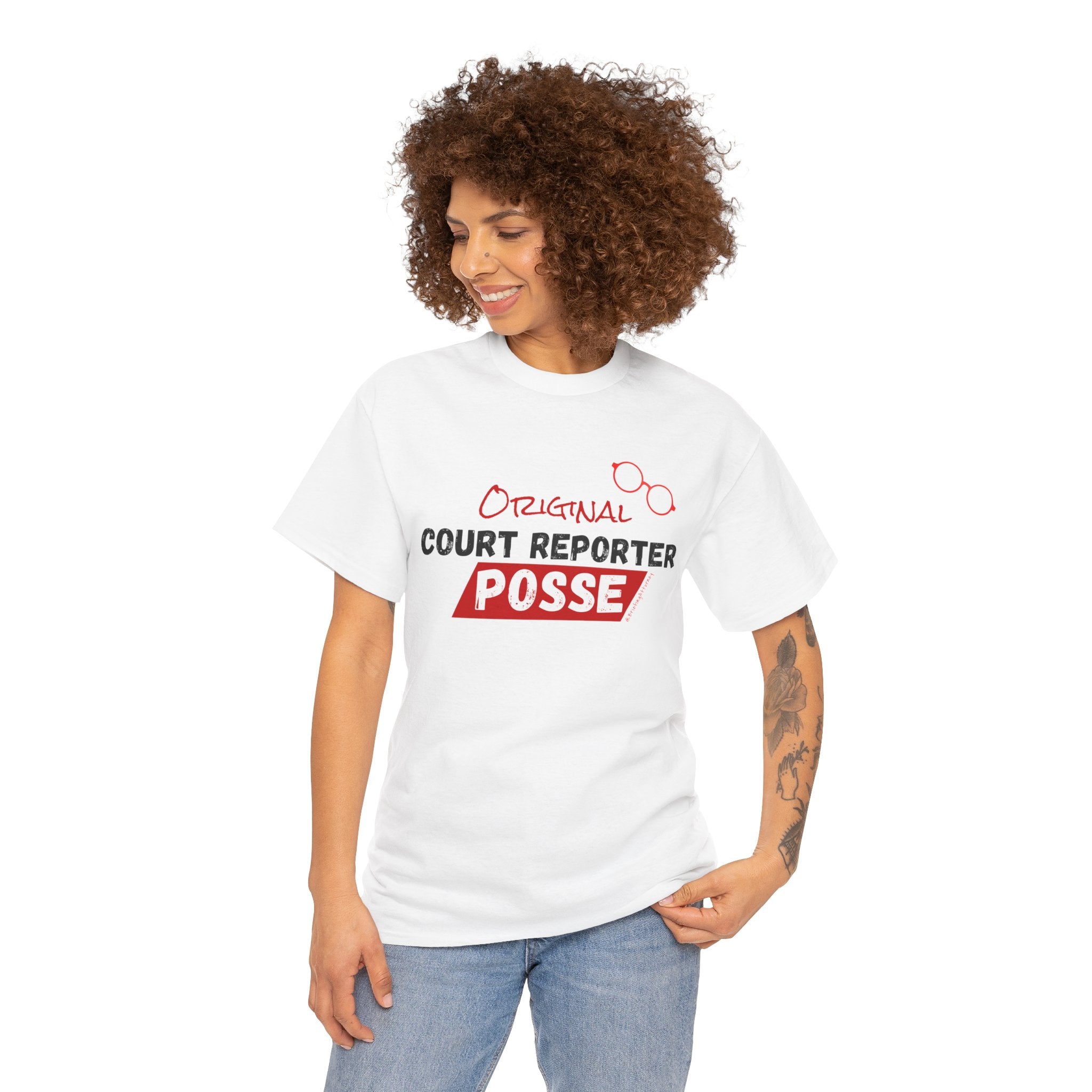 Briefing Attorney T-Shirt — "Original Court Reporter Posse" Graphic Shirt