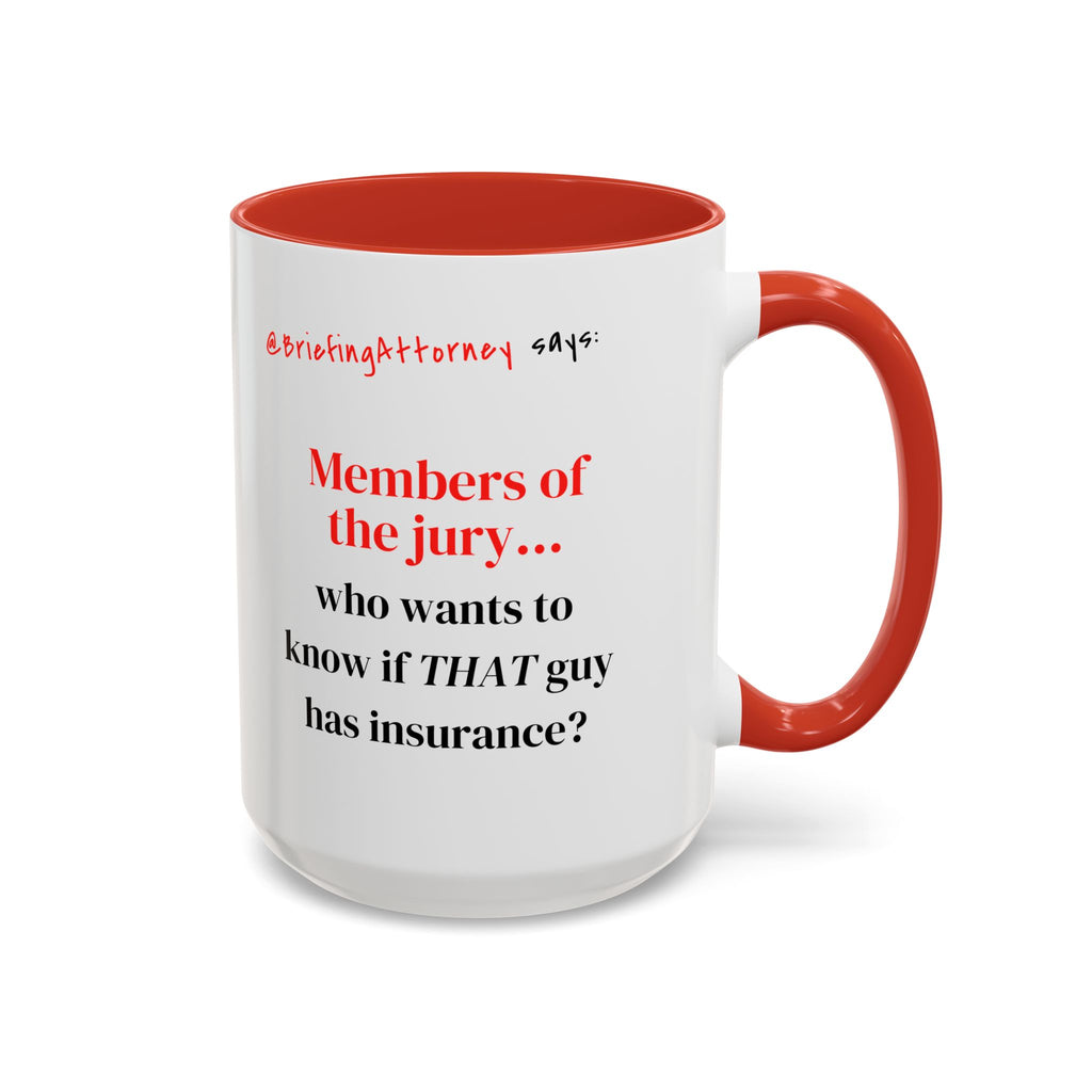 Briefing Attorney Coffee Mug — "Members of the Jury..."