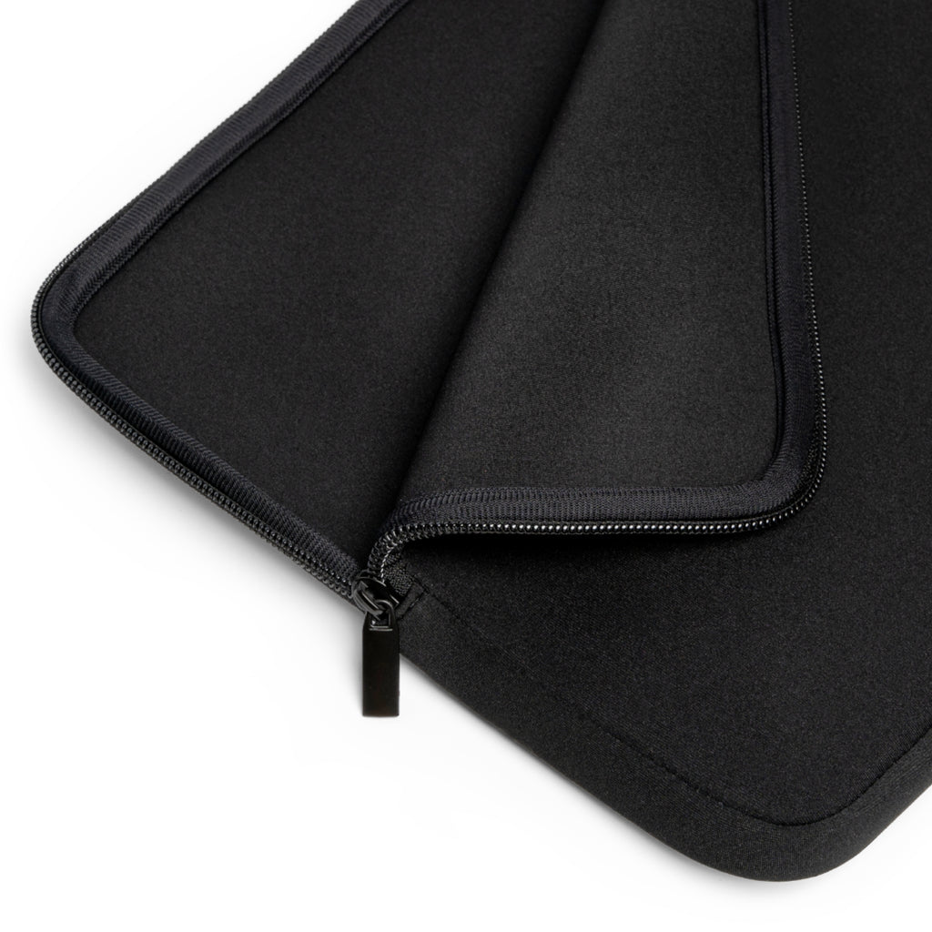 Red Round Glasses Laptop Sleeve - Black